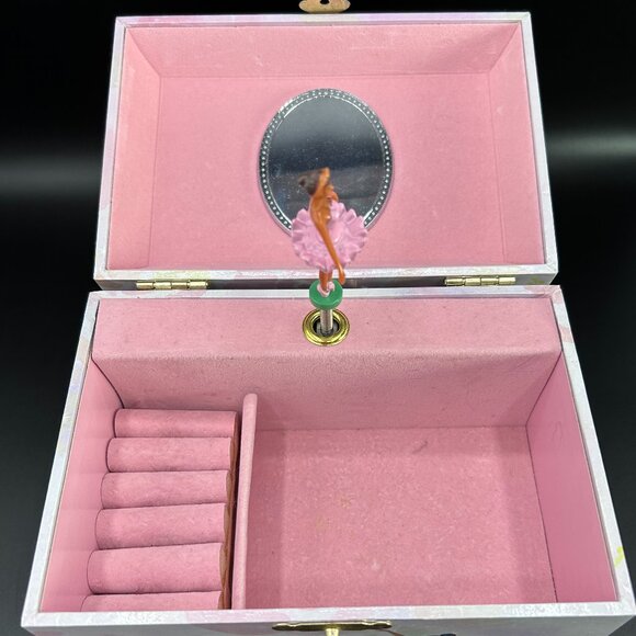 Jewel Keeper Ballerina and Roses Girls Musical Three Compartment Box Swan Lake - Picture 9 of 11